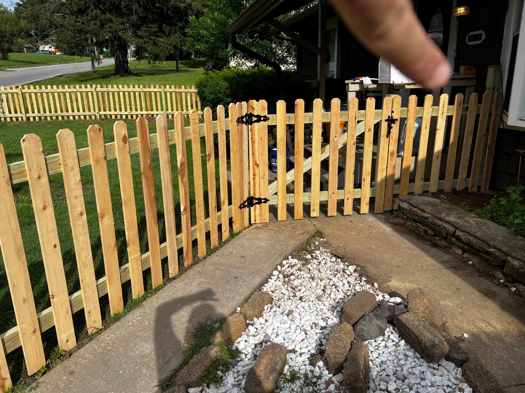 6 ft privacy Japanese cedar fence with gate beside a home in Independence, MO 6 ft privacy Japanese cedar fence with gate beside a home in Independence, MO