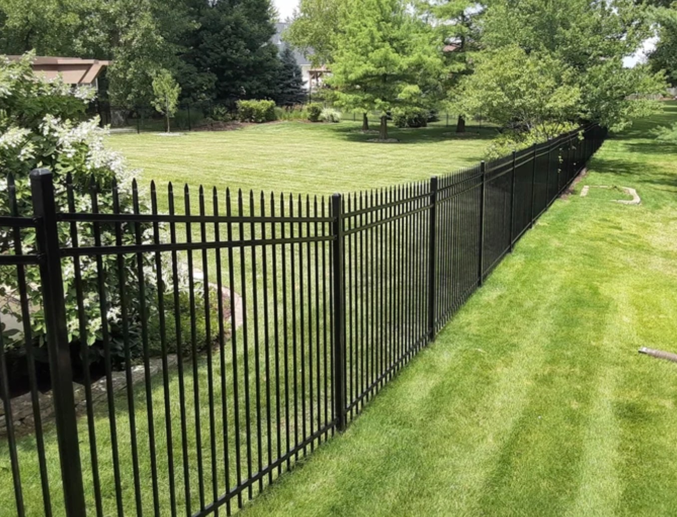 Ornamental aluminum fence installed by Kodiak Fence Co.
